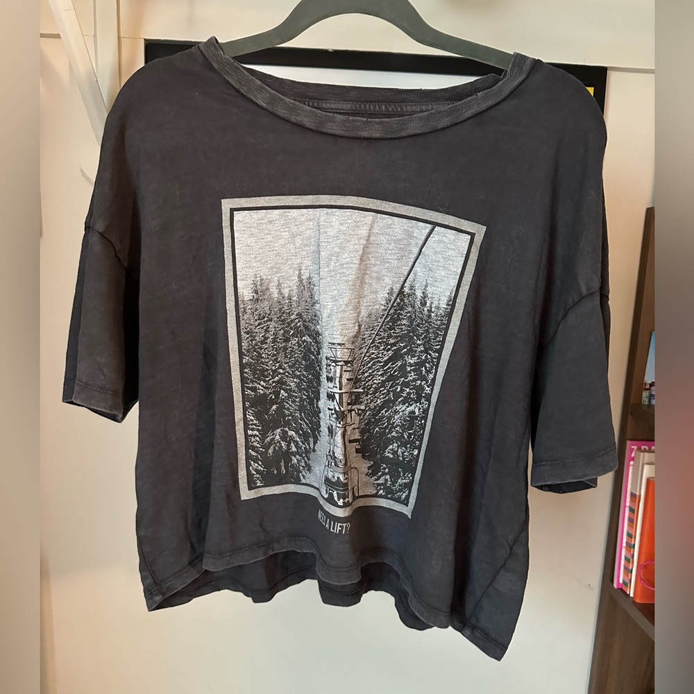 Aerie Graphic Cropped T-Shirt (M)